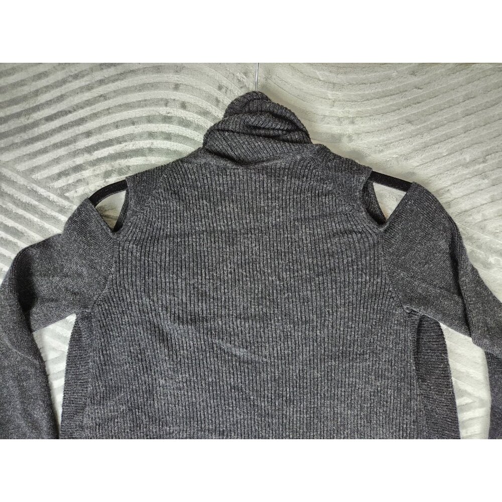 AllSaints‎ Women's Sweater Size Small 100% Merino Wool Open Front Cardigan Black - Picture 9 of 13